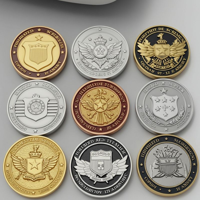 Custom challenge coin design 12, military crest coins collection