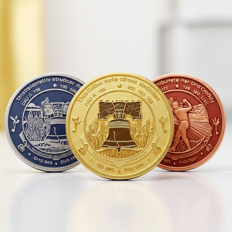 Custom challenge coin design 13, Liberty Bell themed coins