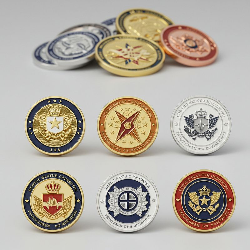 Custom challenge coin design 21, emblem coin series with colour centres