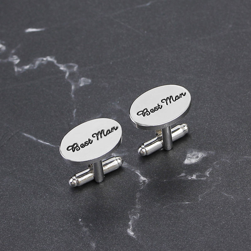 Custom Cufflinks Design 34 with Tie Clip | Logo Metal Gift Set