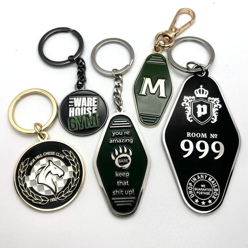 Custom Metal Keychain Design 12 | Motel Tag Style Keyring