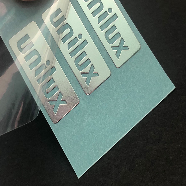 Die-cut Nickel Label Design 20 – Custom Emblem Metal Sticker