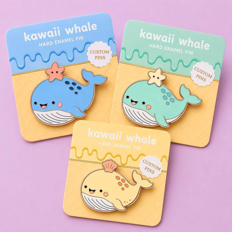 Custom Enamel Pin Design 01 | Cute Animal Pin with Backing Card