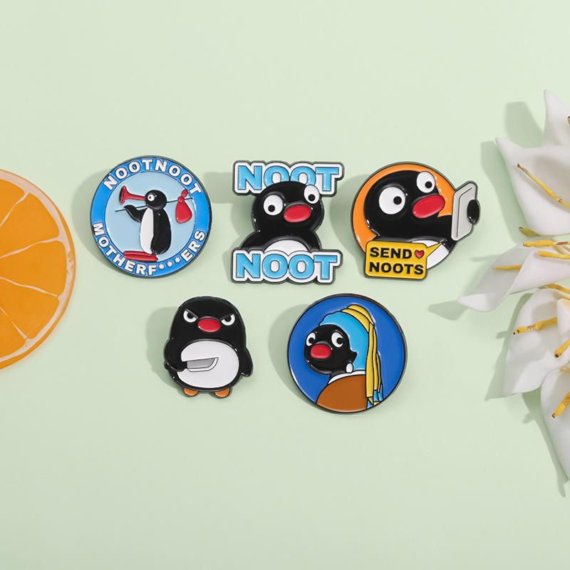 Soft Enamel Lapel Pin Design 08 | Penguin Fan Pin Set