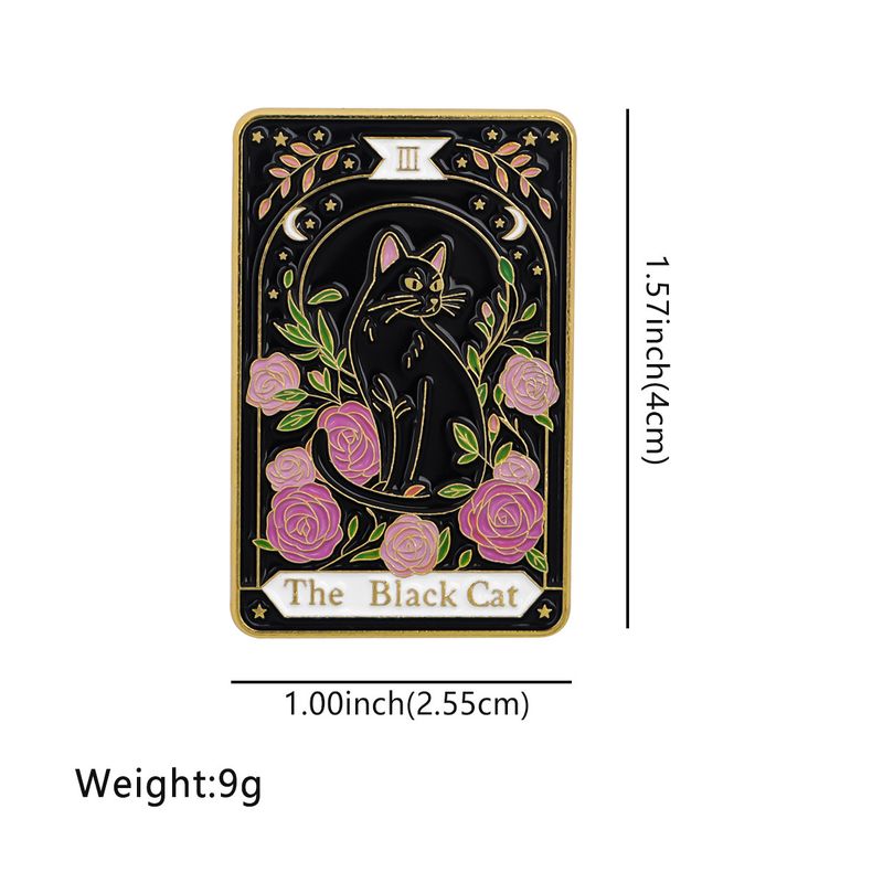 Enamel Pin Badge Design 10 | Tarot Card Pin with Gold Lines