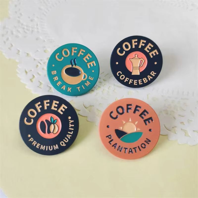 Custom Enamel Pin Design 11 | Coffee Shop Logo Pin