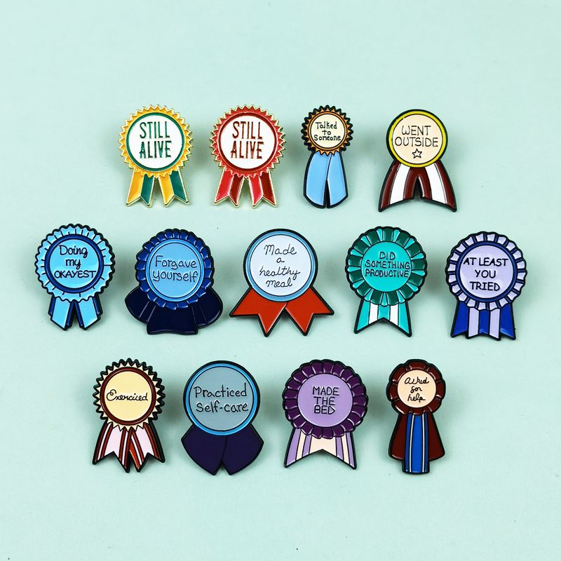 Custom enamel pin design 21, award ribbon rosette pins